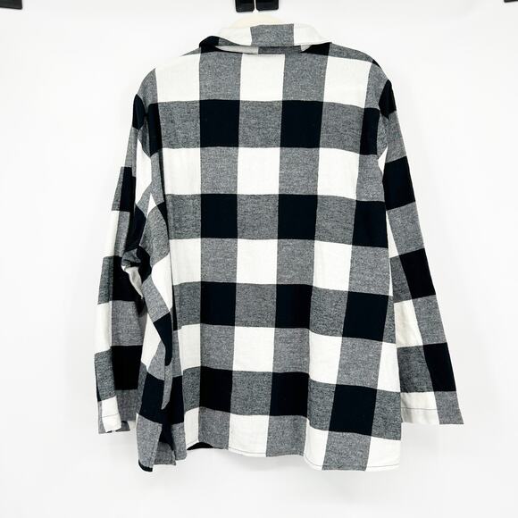 Old Navy Womens Plaid Check Button Front Long Sleeve Flannel Shirt Size 3X - Picture 6 of 6